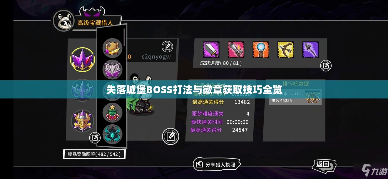 失落城堡BOSS打法与徽章获取技巧全览