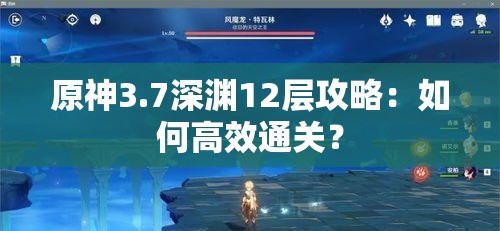 原神3.7深渊12层攻略：如何高效通关？